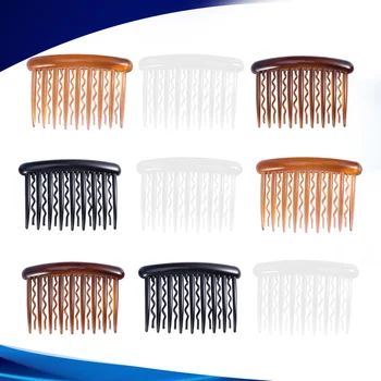 

48pcs Plastic Hair Side Combs 17 Teeth Wave Teeth Hair Combs Hair Clip Bridal Wedding Comb for Fine Hair Size M Each 12Pcs Black