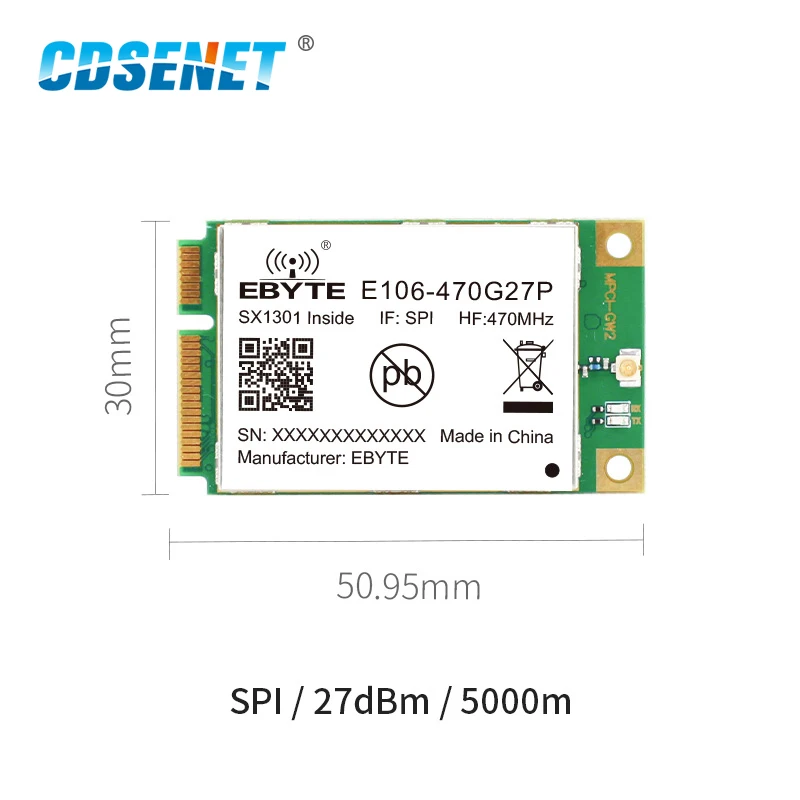 E106-470G27P 433MHz SX1301 LoRa Gate Way Module