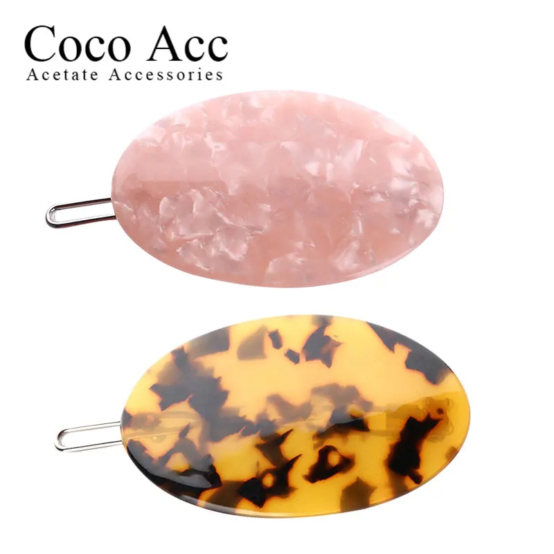 

wholesale round shaped hair size clips snap side clips acetate material tortoise shell
