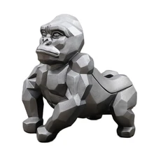 Креативный держатель для ткани Gorilla с геометрическим орнаментом, Кассетный держатель для бумаги Orangutan, поддон для накачки, украшение для гостиной, лучший подарок X3338