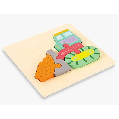 Cartoon Animal 3D Wooden Puzzle Baby Montessori Toys Toddlers Educational Wooden Jigsaw Puzzle Set For 1 2 3 Year Old Boys Girls 9