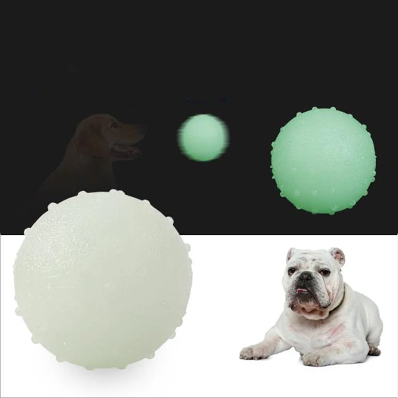 Reflective Solid Dog Toys Ball Pets Dogs Bouncing Ball Toys Pet