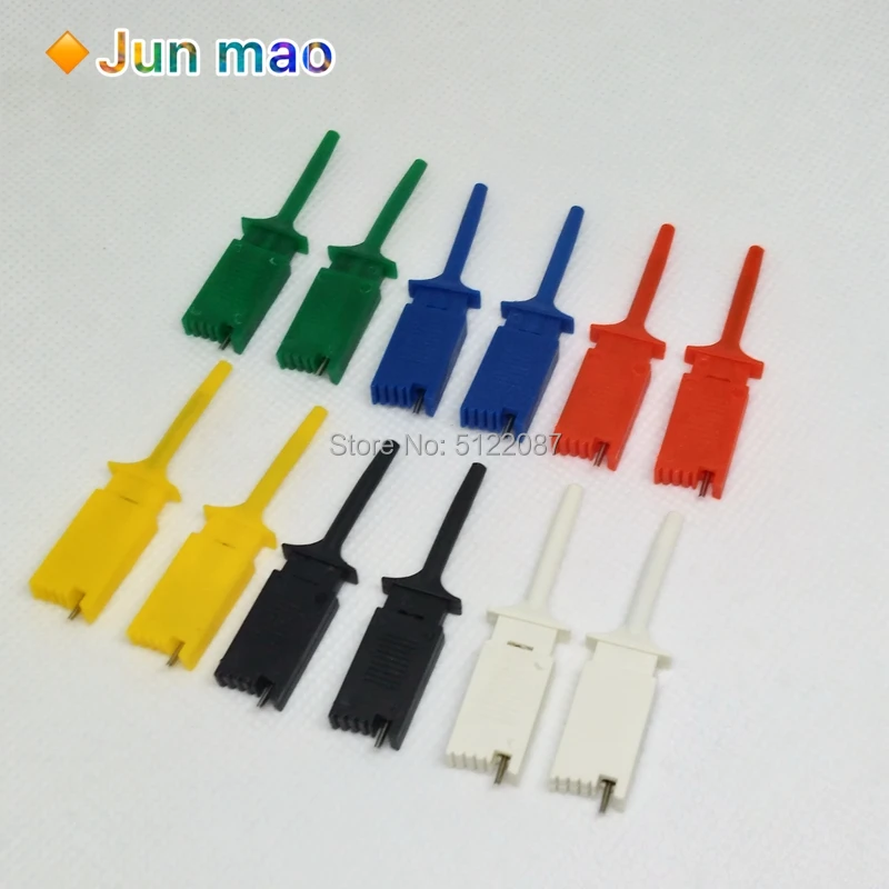 12 шт./Лот набор игольчатых мини захватов 6 цветов SMD IC тестовый крючок зажим