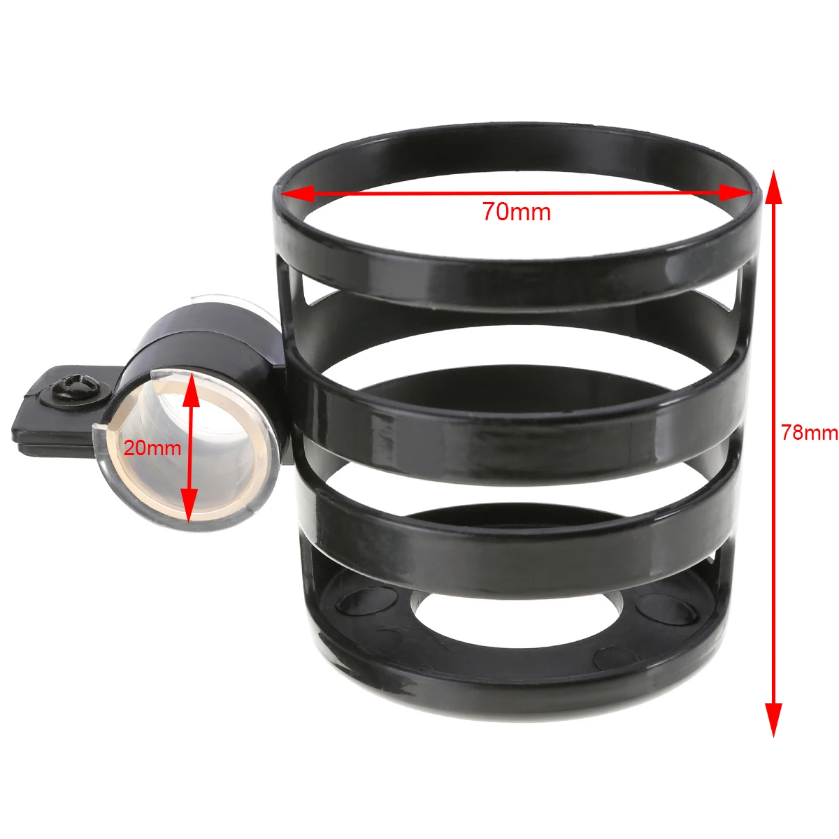 Adjustable Bike Bottle Rack Holder Black Plastic Bicycle Handlebar Drink Water Bottle Rack Holder Mount Drinking Cup Rack