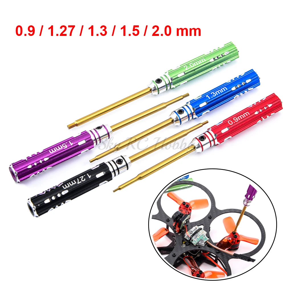 5PCS/Lot Hex Screwdriver Tool Kit 0.9/1.27/1.3/1.5/2.0mm Screw Driver Tools Kit For RC Helicopter Drone Aircraft Model Repair