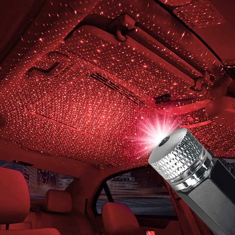 Details about / USB LED Car Interior Roof Atmosphere Star Night Light Lamp Ceiling Projector *#