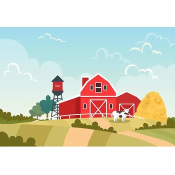 

Cartoon house farm Photography Background For Newborn Photo Shoot Backdrop children Photo Studio