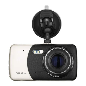 

4' IPS HD 1080p Car Driving Recorder Front And Rear Dual Lens Support Reversing Image G Sensor For Vehicle Driving Recorders