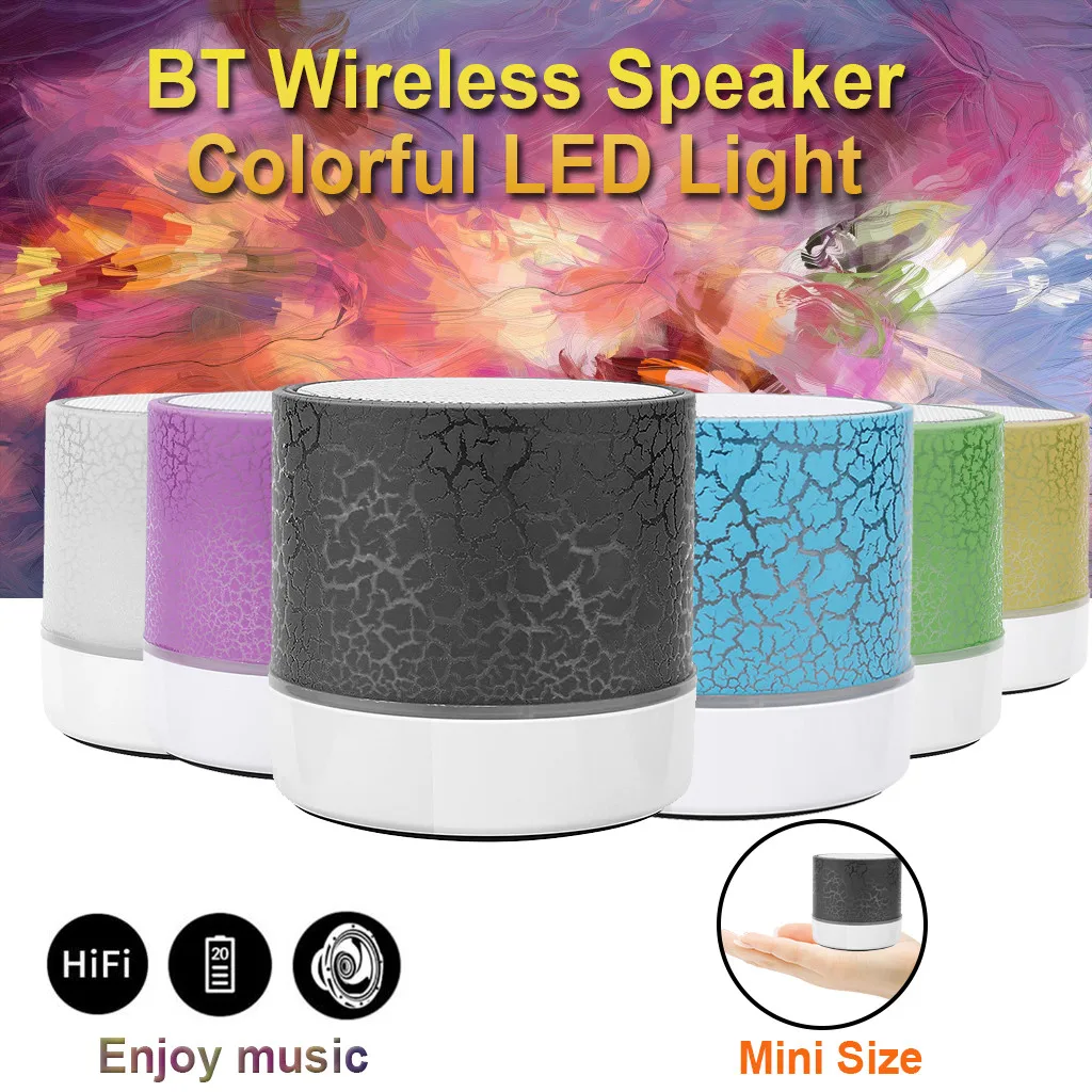 

CARPRIE Wireless Bluetooth Speaker Portable Outdoor Column Box Speaker Colorful Light Stereo For Samsung Computer Phones