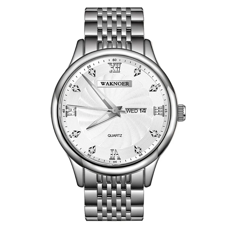 WAKNOER новые модные спортивные повседневные мужские часы Топ бренд класса люкс кварцевые часы мужские наручные часы Relogios Masculino