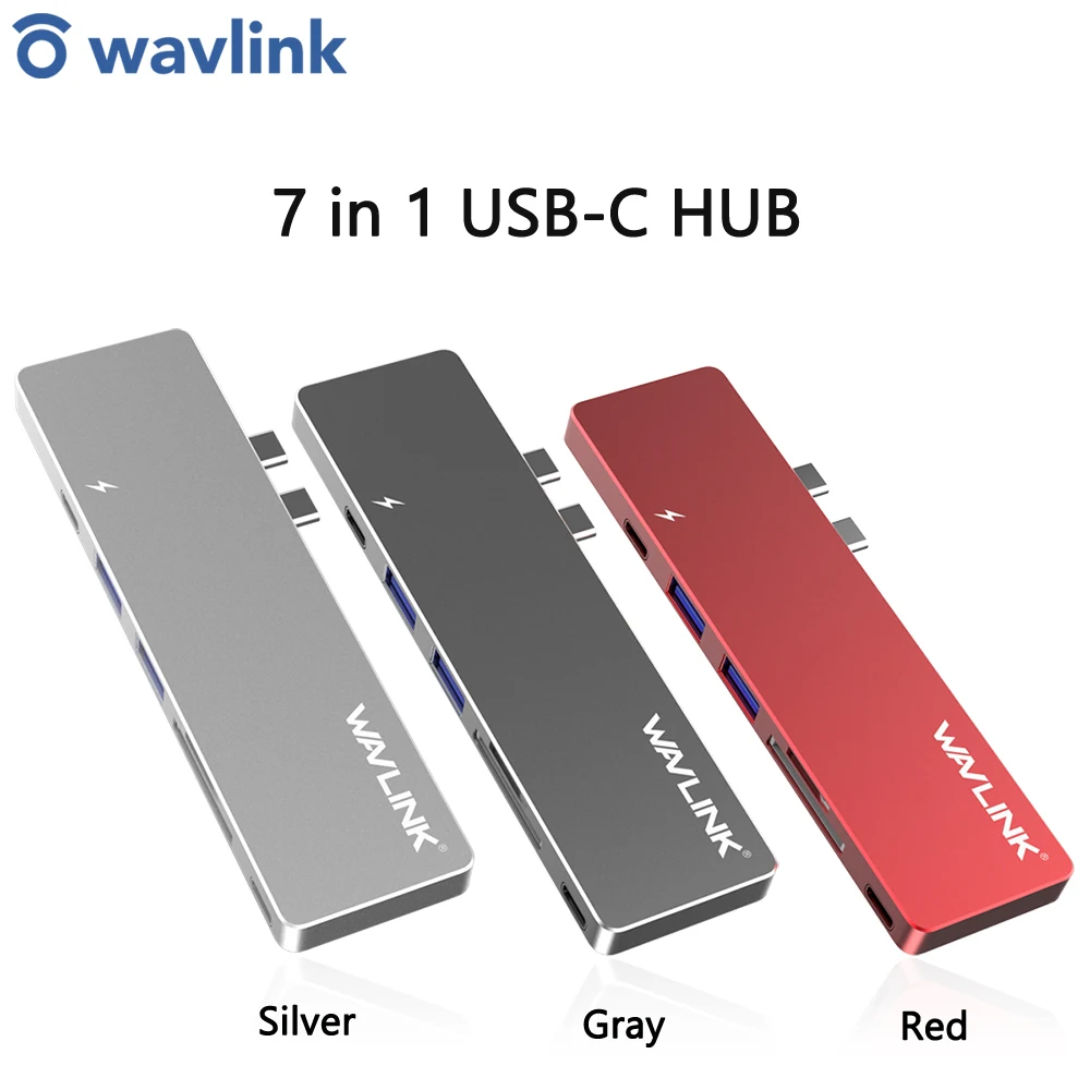 Wavlink Dual USB 3 1 Type C концентратор к HDMI адаптеру 4K w/ SD/Micro SD кардридер 7 в для MacBook Pro 2020 2019
