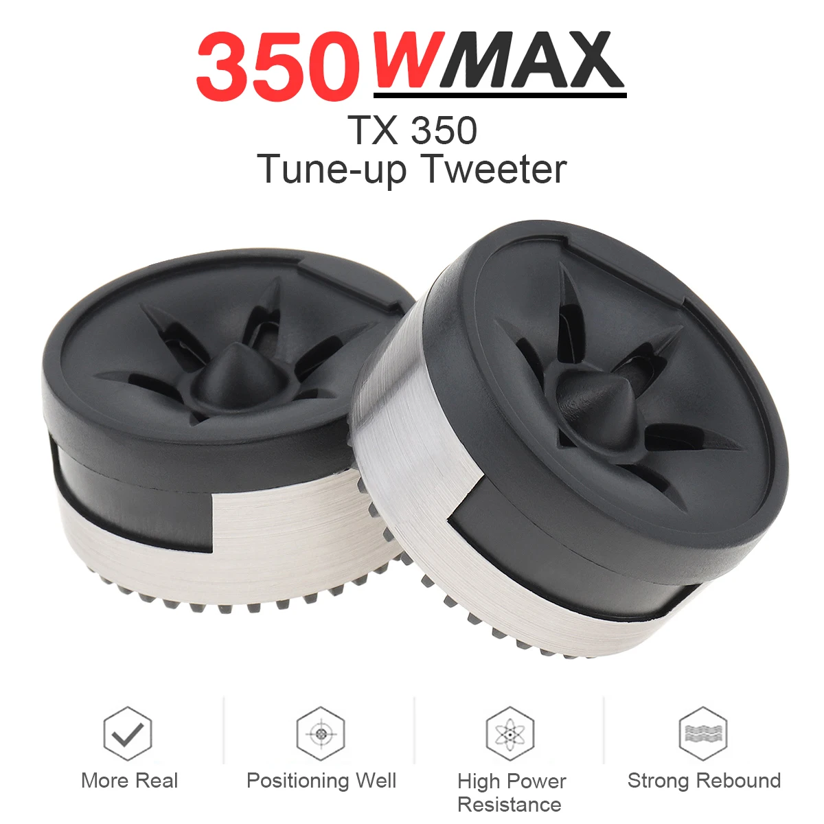 

Tweeters 2pcs 350W High Efficiency Mini Dome Tweeter Speakers for Car Audio System
