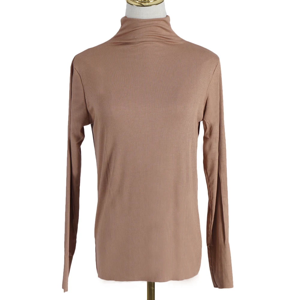 khaki Турция S~ 6xl размер одежда мусульманская одежда трикотажные женские Топы turkiye Топ mujer abaya morocco арабские женские топы vetement femme musulmane - Цвет: khaki