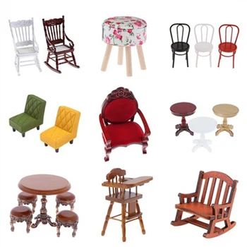 

Simulation Small Sofa Stool Chair Furniture Model Toys for Doll House Decoration 1:12 Dollhouse Miniature Accessories