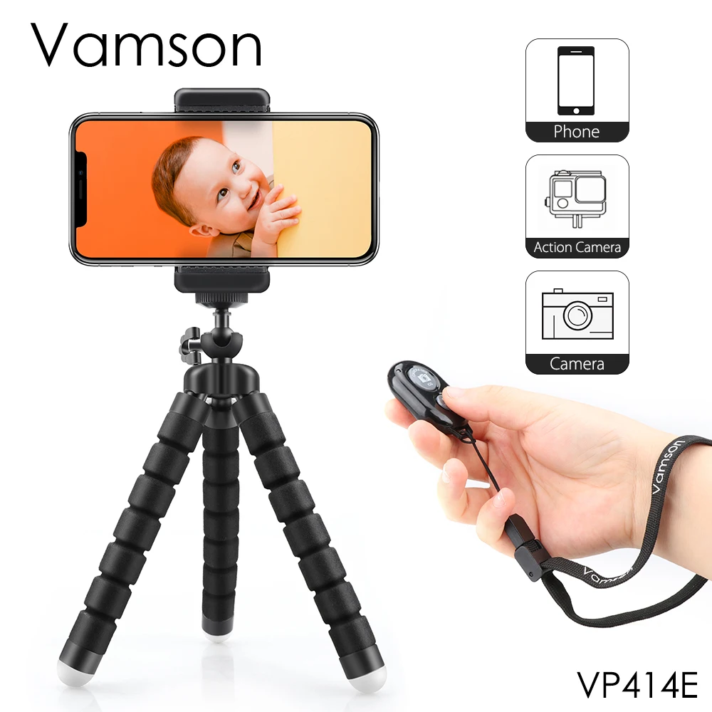 Vamson мини штатив для телефона Гибкая ножка Gorillapod Осьминог мобильного камера iphone
