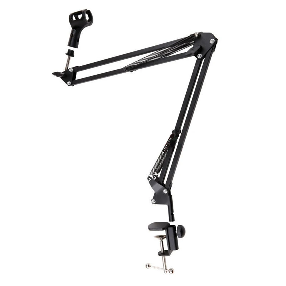 

Extendable Recording Microphone Holder Suspension Boom Scissor Arm Stand Holder with Microphone Clip Table Mounting Clamp
