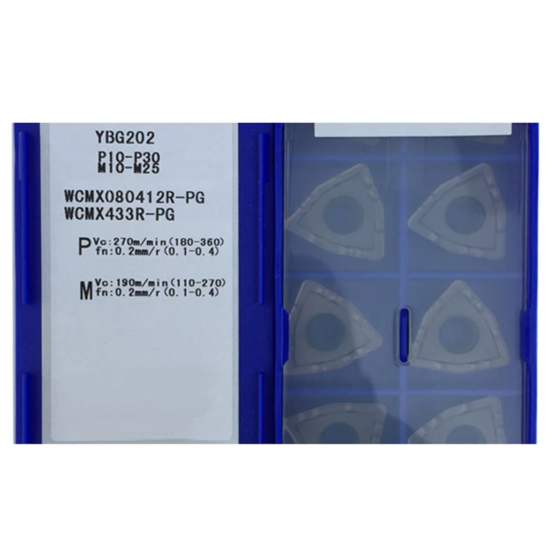 Original Insert WCMX080412R-PG YBG202 WCMX080412 WCMX 080412 Carbide Inserts Lathe Cutter CNC Tools Turning Tool for Drill | Инструменты