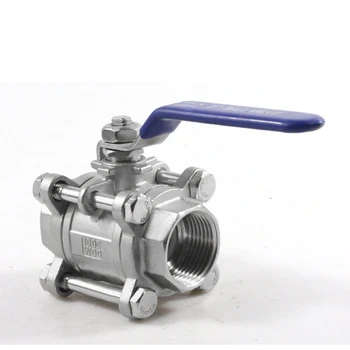 

Full Port BSP Female Thread 3 Piece 304 Stainless Steel Ball Valve 2" Manual Ball Valve 6.4Mpa Max 232 Degree Available