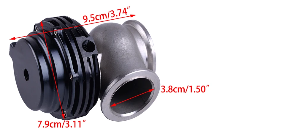CITALL для Tial MVS с v-полосным зажимом и фланцами MV-S 38 мм для очистки выхлопных газов
