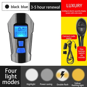 

IN STOCK Cycling Bike Front Light Set with Horn Bell Bicycle Speedometer Odometer USB Rechargeable Fits Bicycle Computer #9.4
