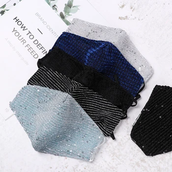 

1 PCS Fashion Shiny Cotton Mask Men Women Anti Dust Washable Reusable Face Mouth Masks Breathable Outdoor Mask