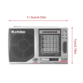 

KK-9803 FM/MW/SW1-8 Full 10 Band Hi-Sensitivity Radio Receiver With Folding Kickstand