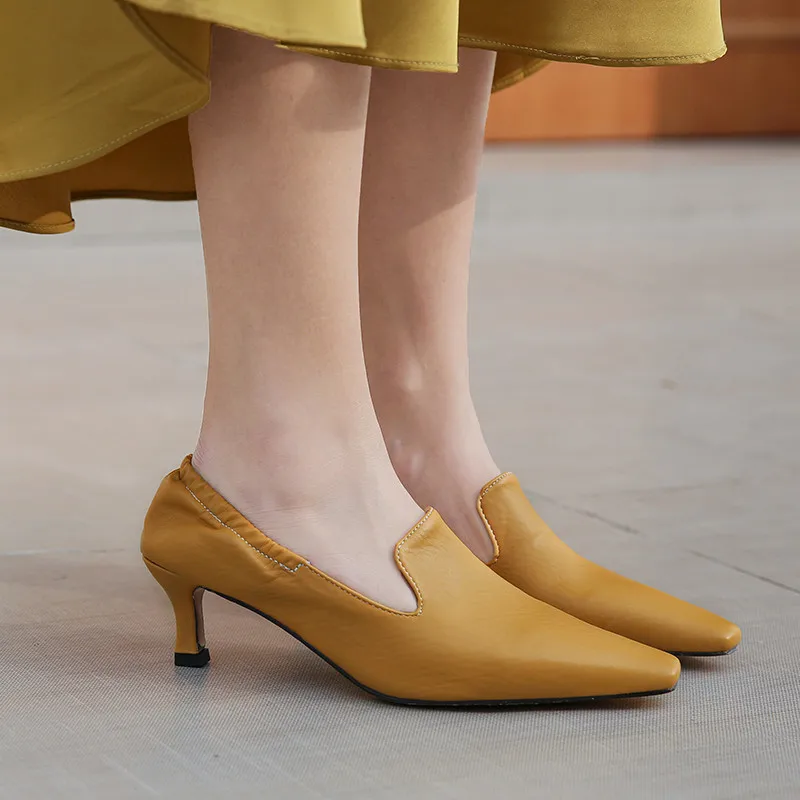 ladies yellow dress shoes