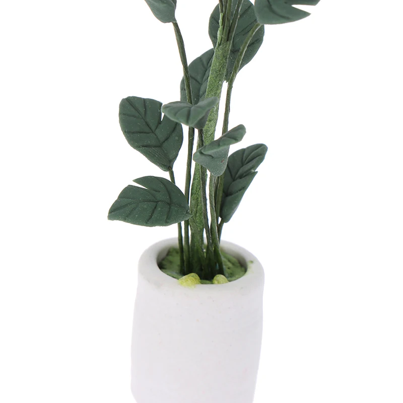 Mini Tree Potted For Green Plant In Pot Doll House Furniture Home Decor Simulation Potted Plants 1:12 Dollhouse Miniature 32