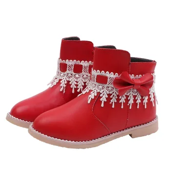 

Girl's Martin boots new autumn winter Warm boots children's princess British style ankle boots fashion Princess Sneakers