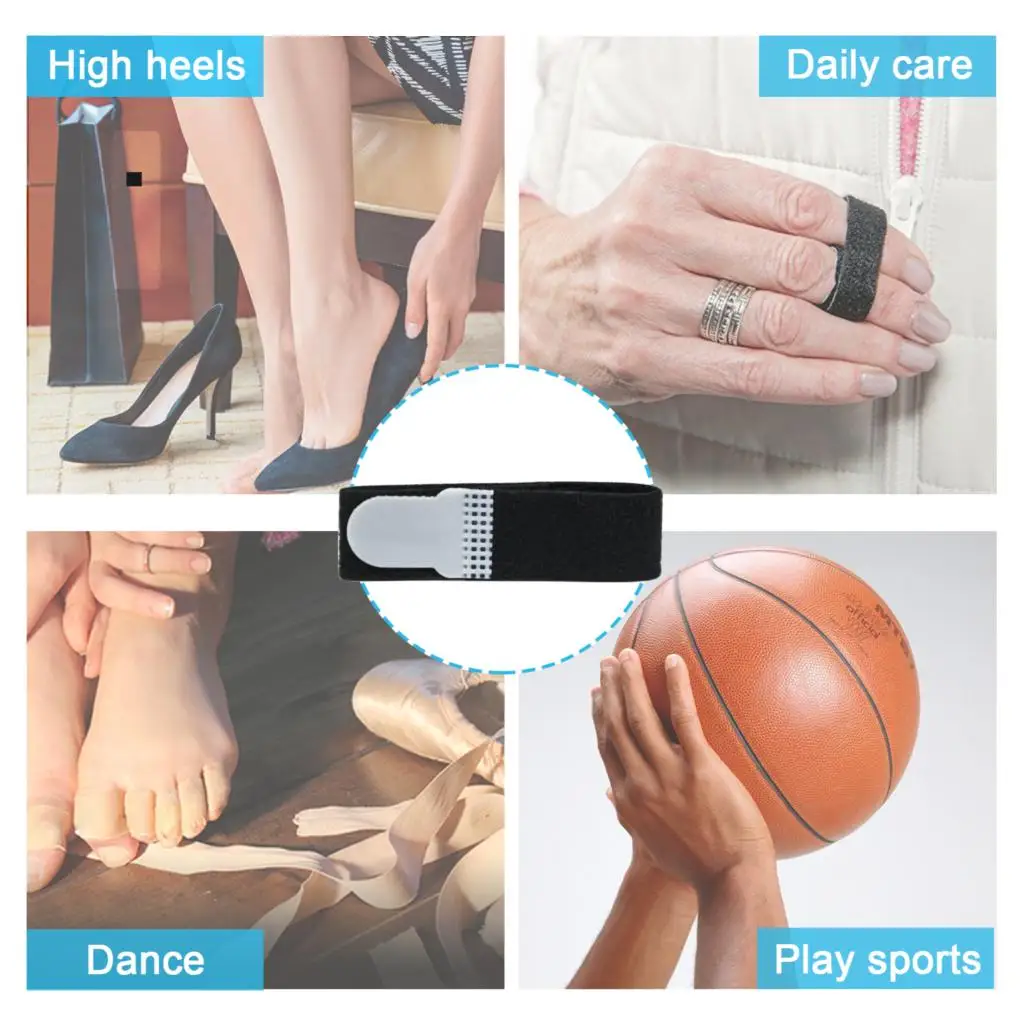 10pcs Fabric Toe Finger Wrap Hammer Toe Hallux Valgus Corrector Straightener Cushioned Bandages Toe Separator Splints Tape D2871