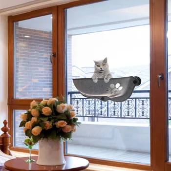 

Cat Hammock Window Pod Lounger Suction Cups For Cat Bed Window Perch Mount Pod Rest House Soft Comfortable Ferret Cage