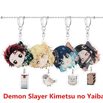 

Anime Demon Slayer Kimetsu no Yaiba Cosplay Accessories Cute Hashibira Kamado Tanjirou Keychain Acrylic Key Chain Key Rng Gifts