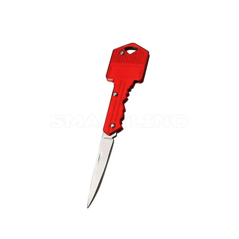 Red Самообороны мини-нож в виде ключа письмо лагерь Открытый брелок карманный посылка для выживания Мульти инструмент коробка для лезвий комплект - Цвет: Red