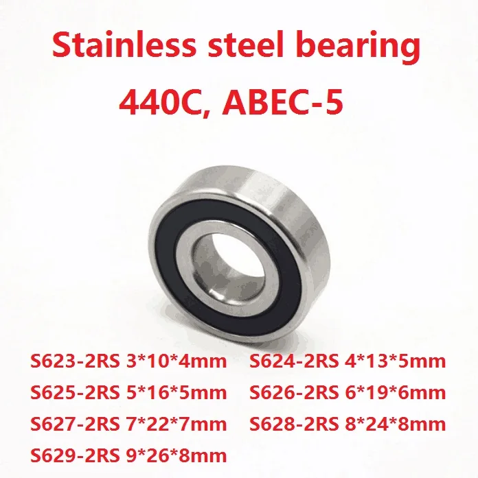 S624-2RS Stainless HYBRID CERAMIC Ball Bearing Bearings BLK 4x13x5 mm QTY 1 