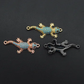 

14x32mm 100% CZ Zircon DIY Jewelry Lizard Connectors Charm Wholesale Bulk Order Discounts Factory Sale