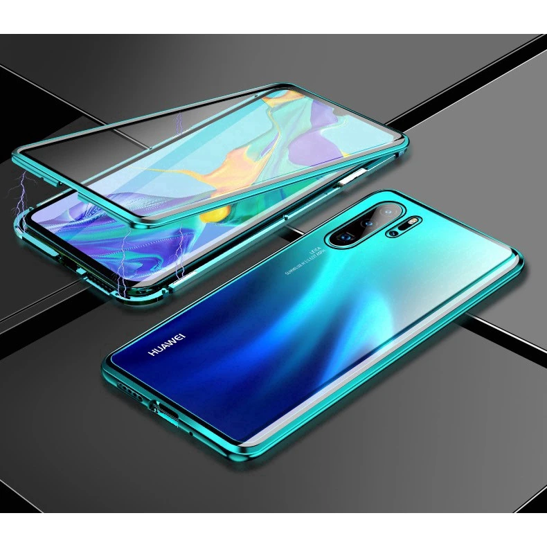 Green 360 Полное покрытие Магнитный металлический Стекло чехол для zte Nubia Z20 двойной боковой крышки - Color: Green