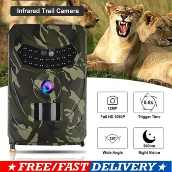 

Hunting Camera 1080P HD Night Vision Animal Trap Trail Cam Monitor Scouting IR