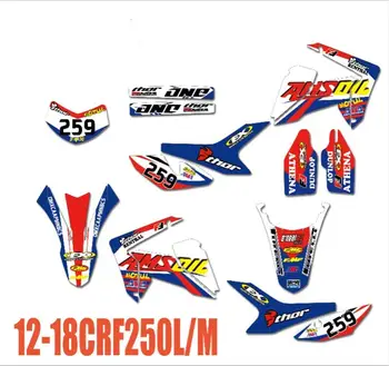 

Bike Motorcycle TEAM DECALS Graphics Stickers Background Kit for Honda CRF250L CRF250M CRF 250L CRF 250M 2010-2018