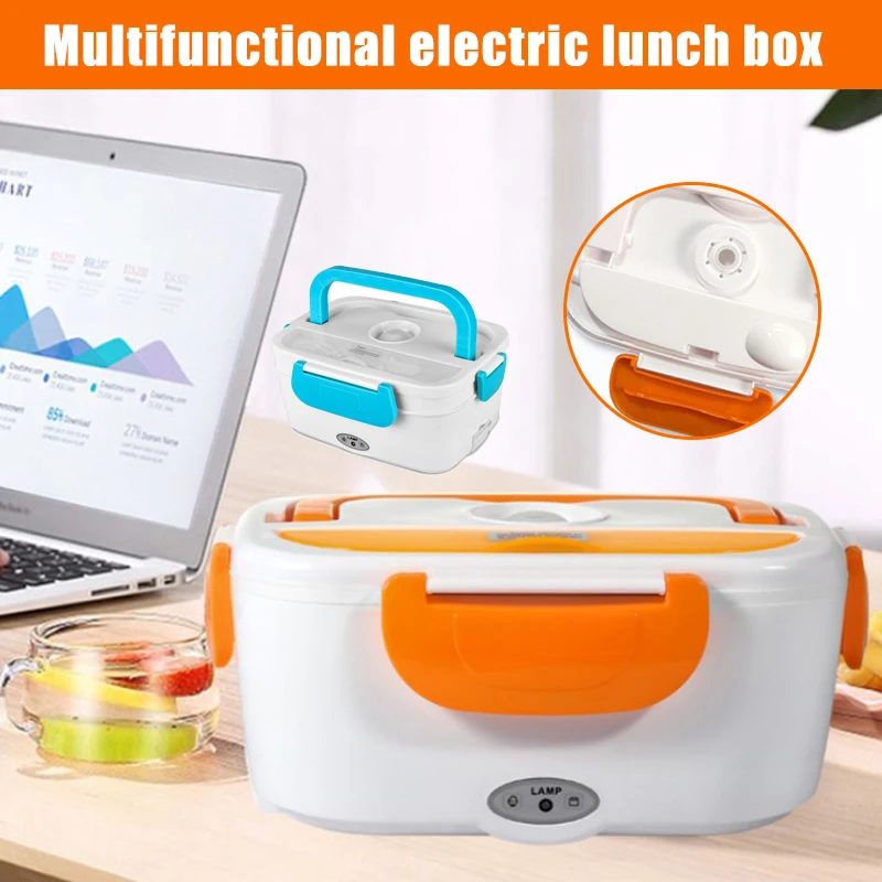 

12V Portable Car Electric Heating Lunch Box Food Heater Multifunction Bento Warmer VJ-Drop