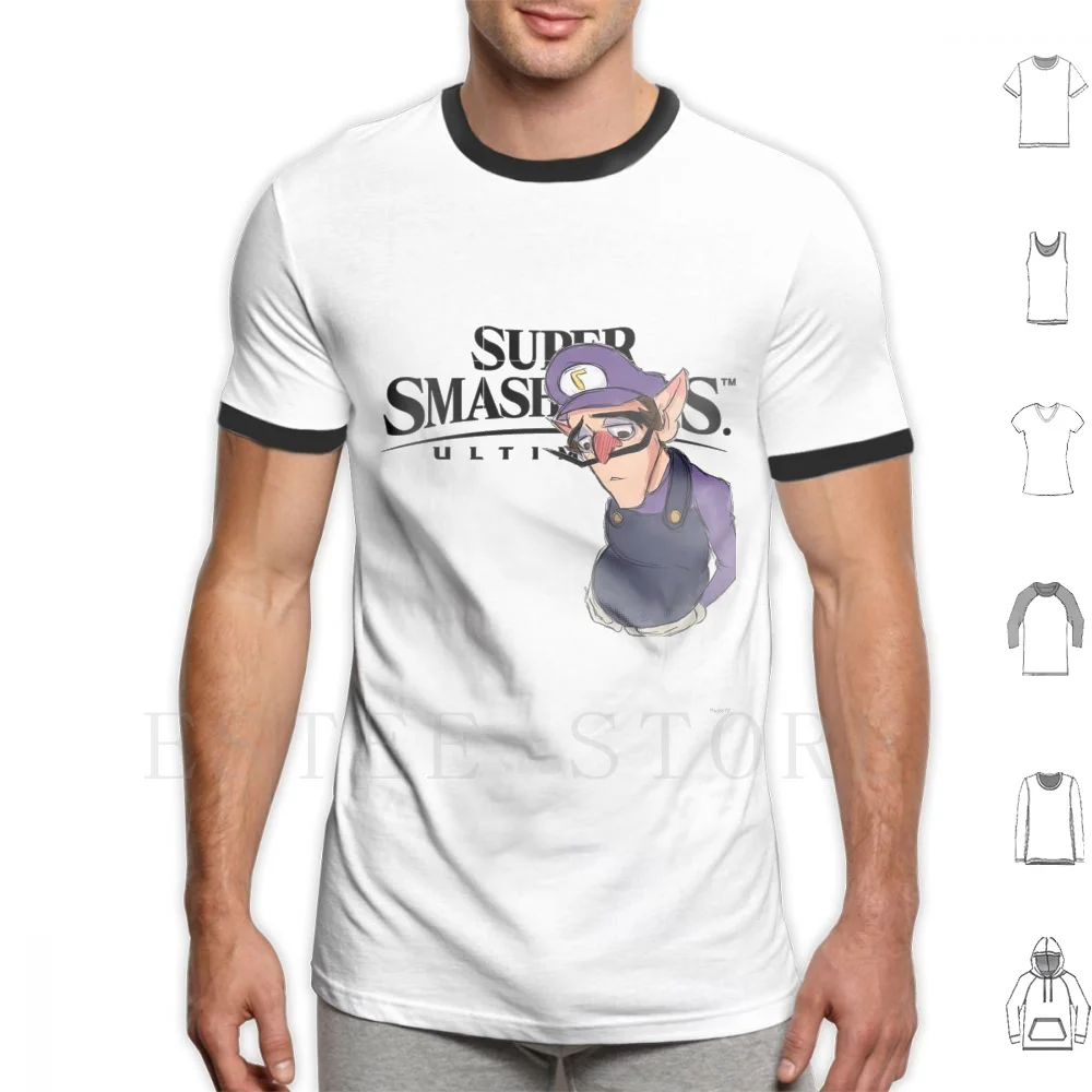 Waluigi Sumer Smash Bros Ultimate Disacity T Shirt Cotton Men Stampa Fai Da Te Super Smash Bros Super Smash Bros Super Smash
