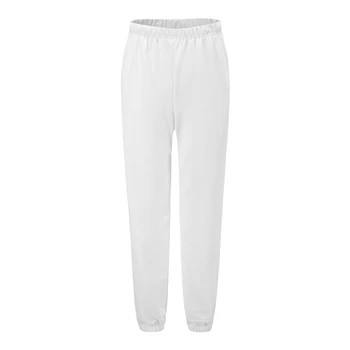 

Women Fashion Solid Color Elastic Waist Jogger Pants Knitted Sweatpants Ladies Casual Slim Feet Pants Trousers