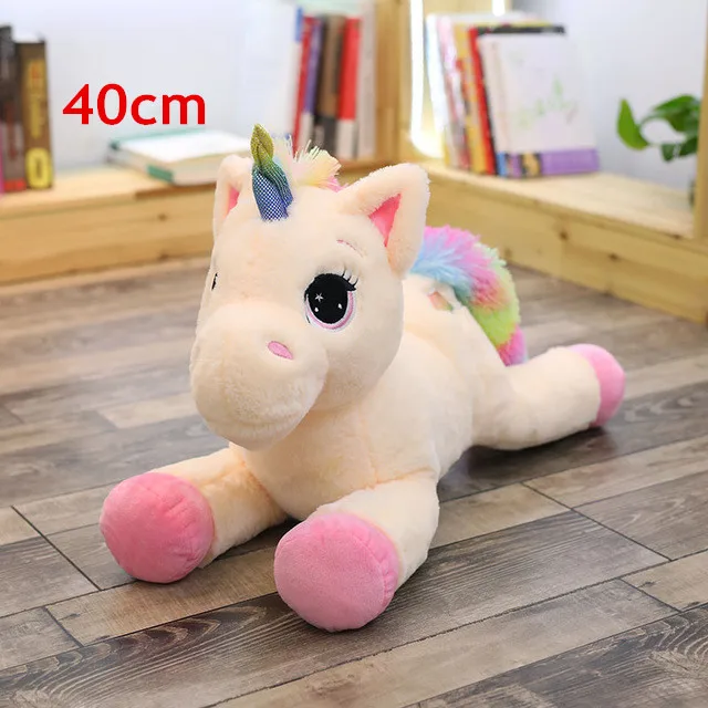 40cm pink 25-110 см милые единороги плюшевые игрушки мягкие популярные милые игрушечные единороги животные подушка с лошадью Высокое качество для детей девочки подарок - Цвет: 40cm pink