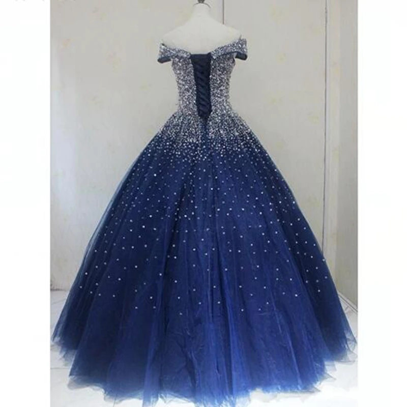 ANGELSBRIDEP Quinceanera Dresses Vestidos De 15 A&ntilde;os Full Crystal Beads Tulle Sweet 16 Ball Gowns Debutante Party Dress