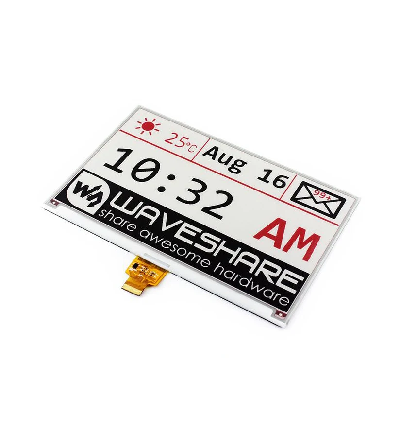 AiSpark 7,5 дюймовый E-Ink Raw дисплей 640x384 E-paper три цвета: красный, черный, белый, SPI интерфейс, без PCB, без подсветки