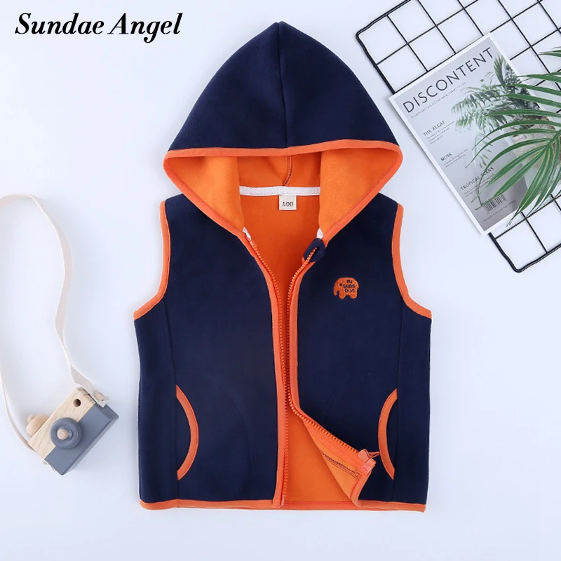 Детский осенний жилет с капюшоном на возраст 2 8 лет|Жилеты и безрукавки| |