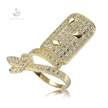 

Eulonvan Luxury Shinning 925 sterling Silver Nail rings Jewelry & Accessories for women dropshipping White Cubic Zirconia S-3756