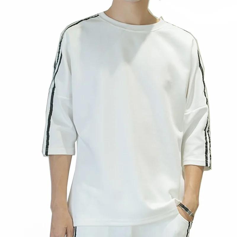 

MEN'S T-shirts New Style Summer Pure Cotton Crew Neck Casual Teenager Half-sleeve Shirt Half-sleeve Shirt Loose Women's Thin Bus