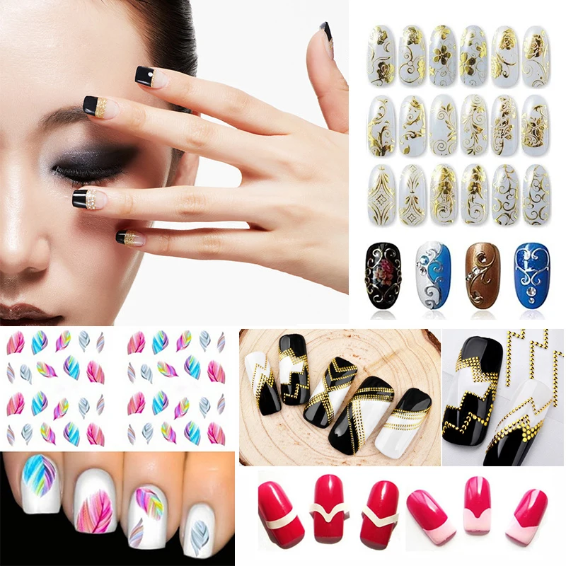 

Nail Art Stickers DIY Design Nail Art Decorations Water Decals Transfer Nail Stickers Adhesive Decals Manicure Foil Tips Sticker