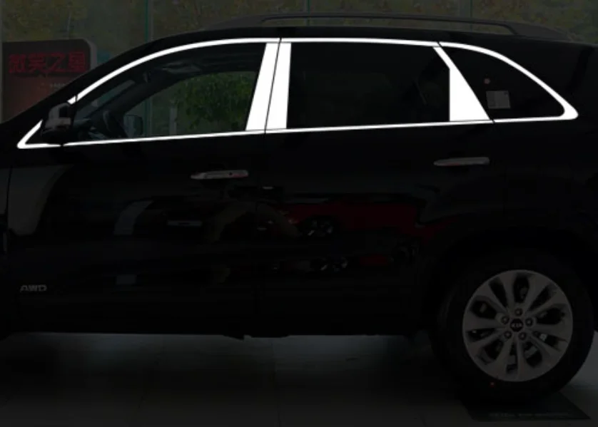 Нержавеющая сталь окна автомобиля планки для kia sorento 2009 2010 2011 2012 2013 - Цвет: 18 pcs trims