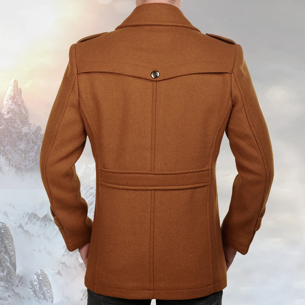 MoneRffi, новинка, флисовая Мужская куртка, шерстяное пальто, повседневное, однотонный цвет, кашемир, стоячий воротник, лацканы, большой размер, мужское зимнее теплое пальто